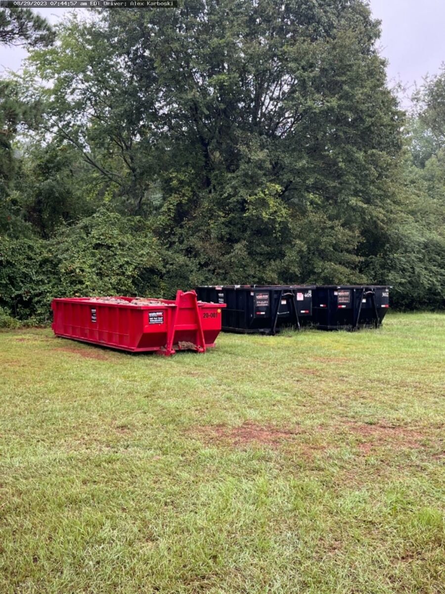 Low Sided 20 yard dumpsters for rent in North Carolina by WasteAway, Low-sided 20 Yard Dumpsters